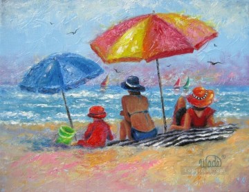 Playa Painting - impresionismo de playa